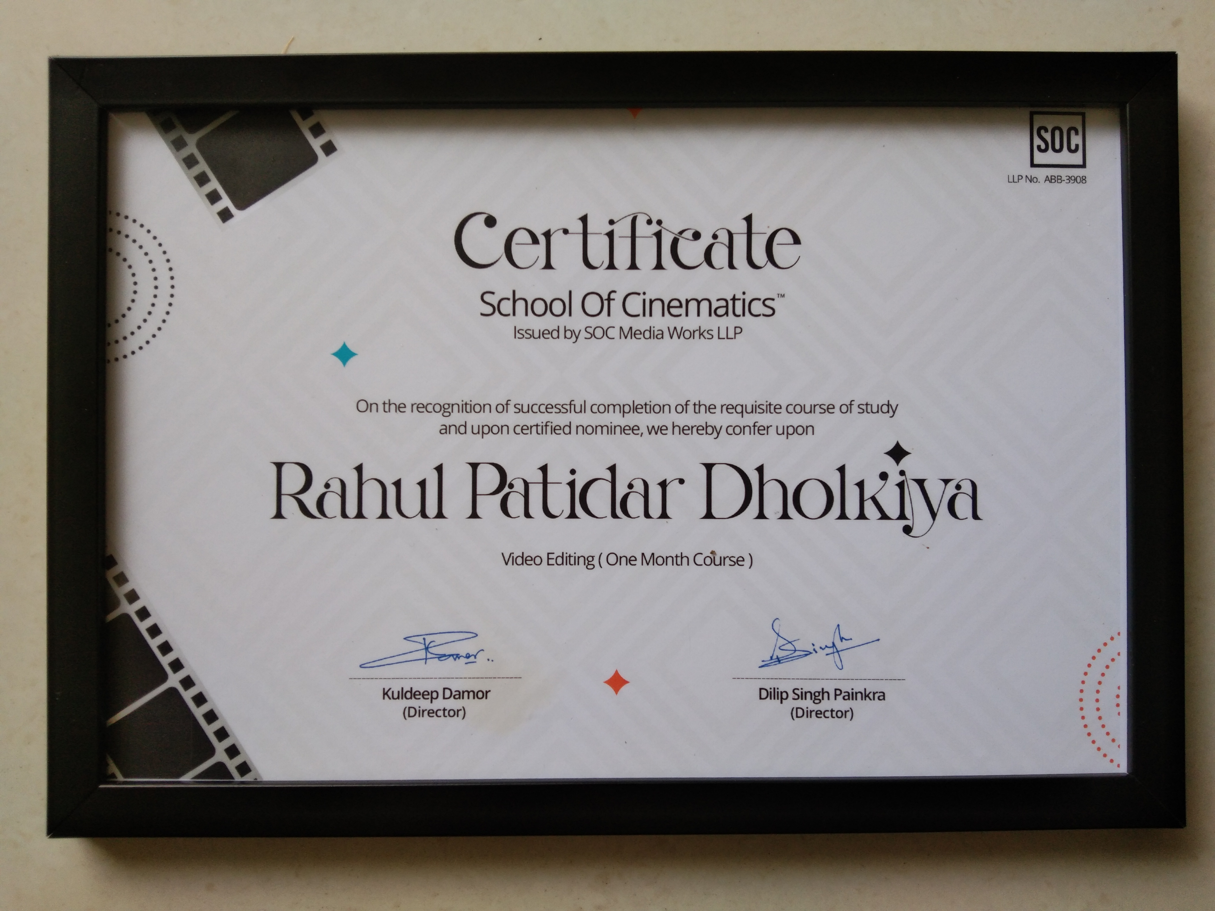 Certificate